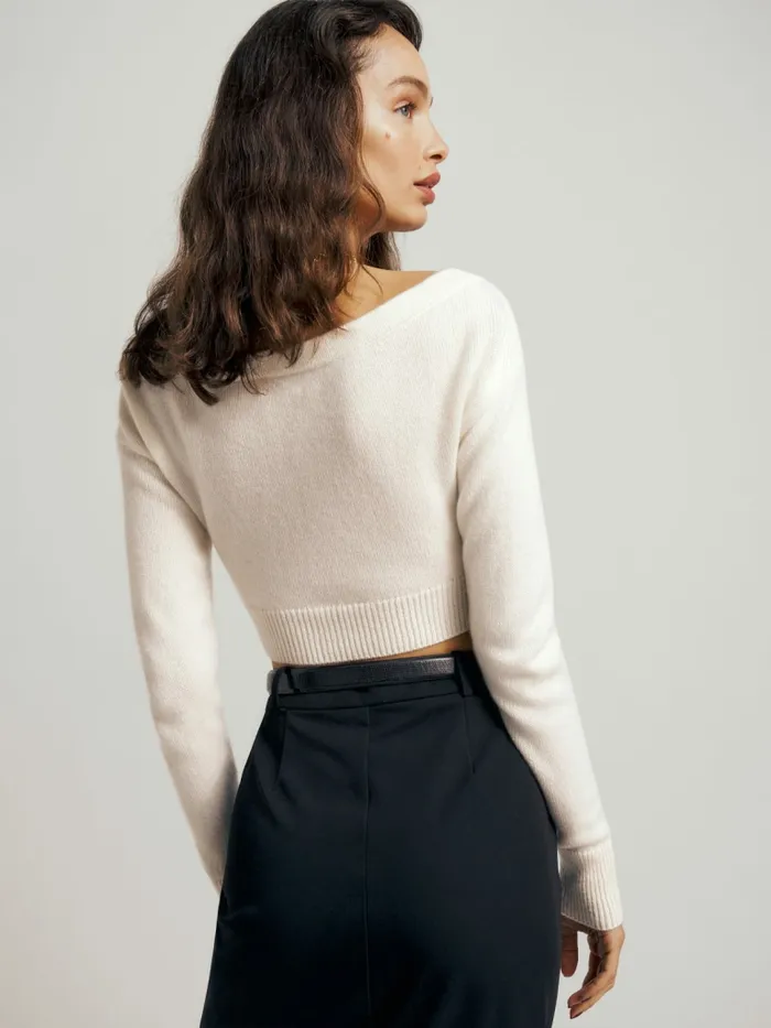 Reformation Sweaters Millie Cashmere Off The Shoulder Cardigan Gossamer 8211 Women Reformation Sweaters Millie Cashmere Off The Shoulder Cardigan Gossamer 8211 Women