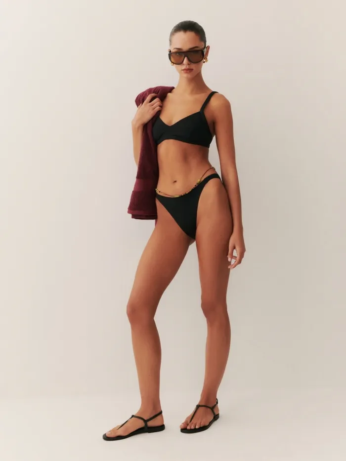 Reformation Swim Volta Bikini Bottom Black 8211 Women