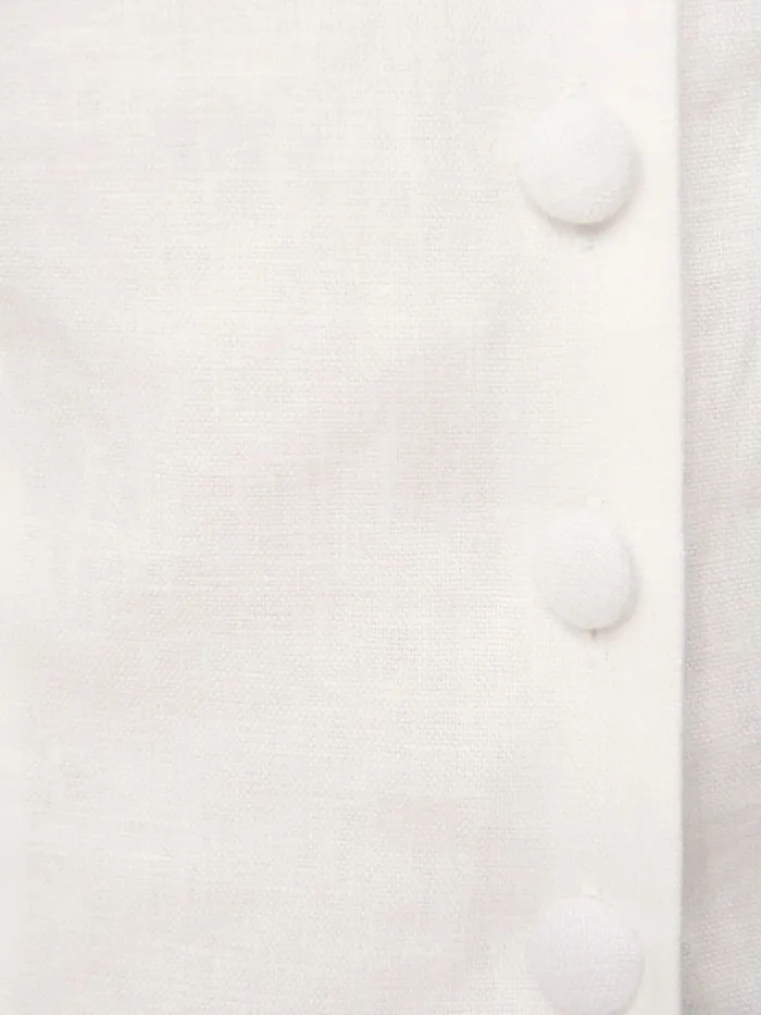 Reformation Tops Amela Linen Top White 8211 Women