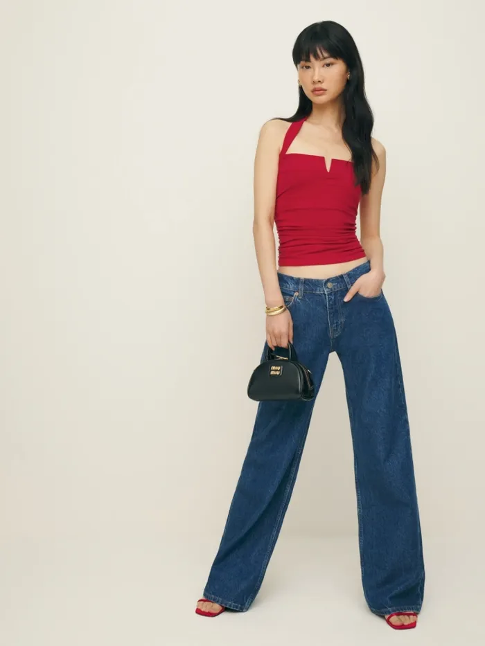 Reformation Tops Arwen Knit Top Lipstick 8211 Women Reformation Tops Arwen Knit Top Lipstick 8211 Women