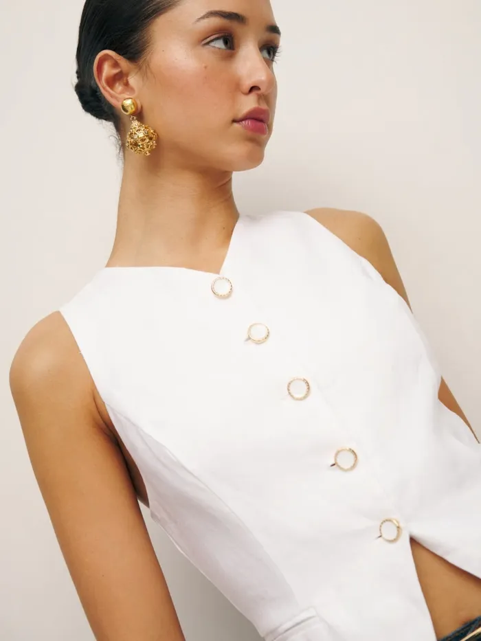 Reformation Tops Aspen Linen Top White 8211 Women Reformation Tops Aspen Linen Top White 8211 Women