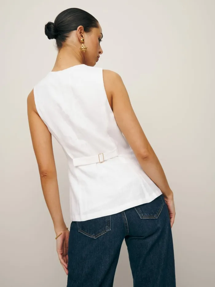 Reformation Tops Aspen Linen Top White 8211 Women Reformation Tops Aspen Linen Top White 8211 Women