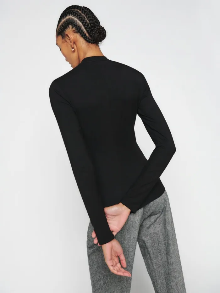 Reformation Tops Bailey Knit Top Black 8211 Women