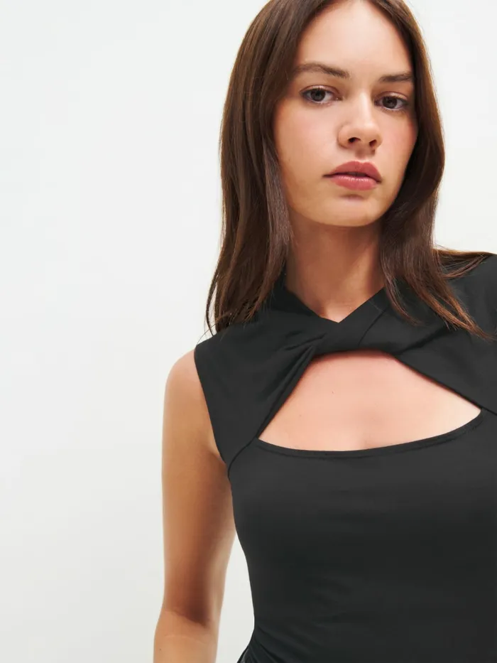 Reformation Tops Brando Knit Top Black 8211 Women Reformation Tops Brando Knit Top Black 8211 Women