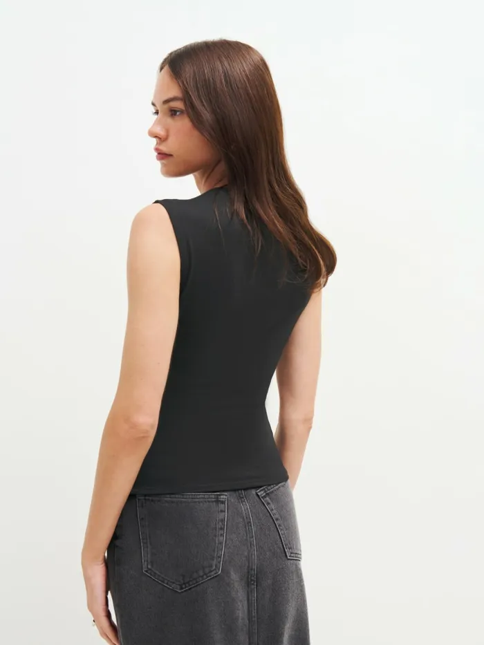 Reformation Tops Brando Knit Top Black 8211 Women Reformation Tops Brando Knit Top Black 8211 Women