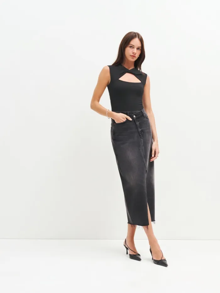 Reformation Tops Brando Knit Top Black 8211 Women Reformation Tops Brando Knit Top Black 8211 Women