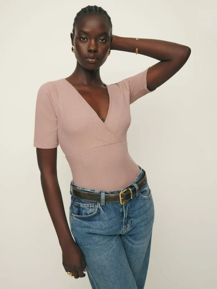 Reformation Tops Eloise Knit Top Serenade 8211 Women