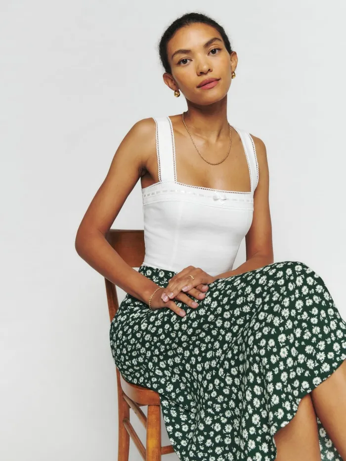 Reformation Tops Eloise Linen Top White 8211 Women