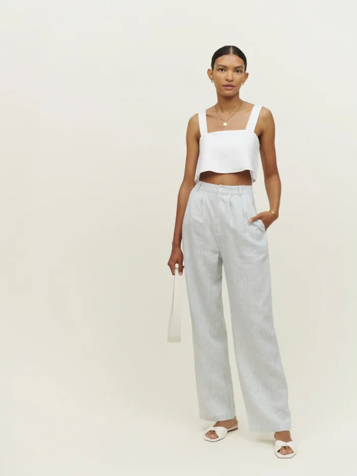 Reformation Tops Lorin Linen Top White 8211 Women Reformation Tops Lorin Linen Top White 8211 Women