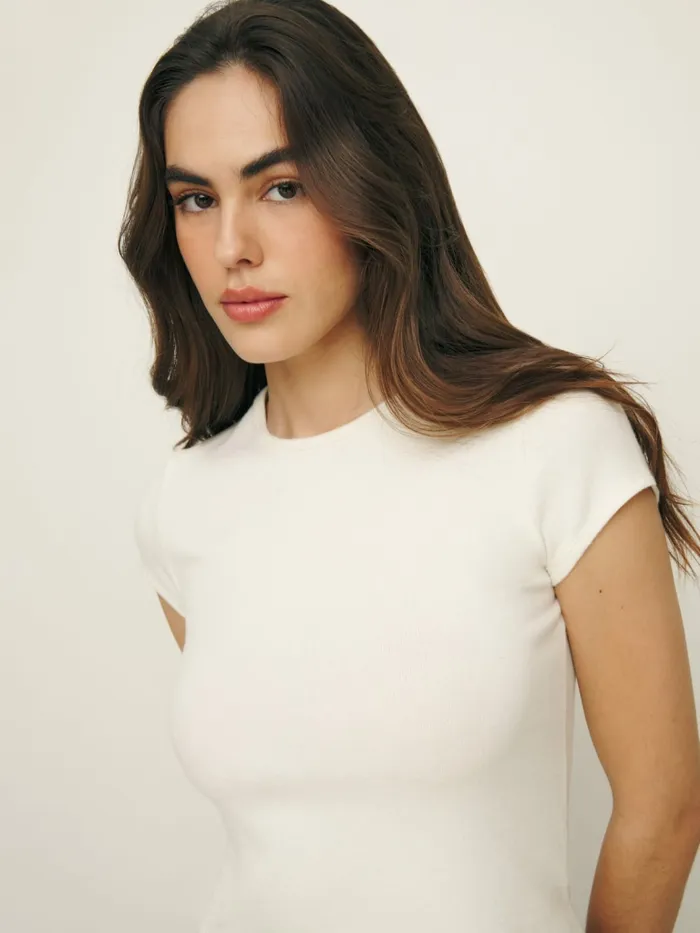 Reformation Tops Olive Knit Top Fior Di Latte 8211 Women