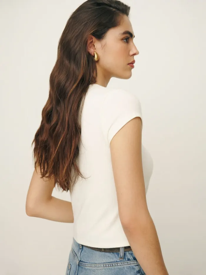 Reformation Tops Olive Knit Top Fior Di Latte 8211 Women