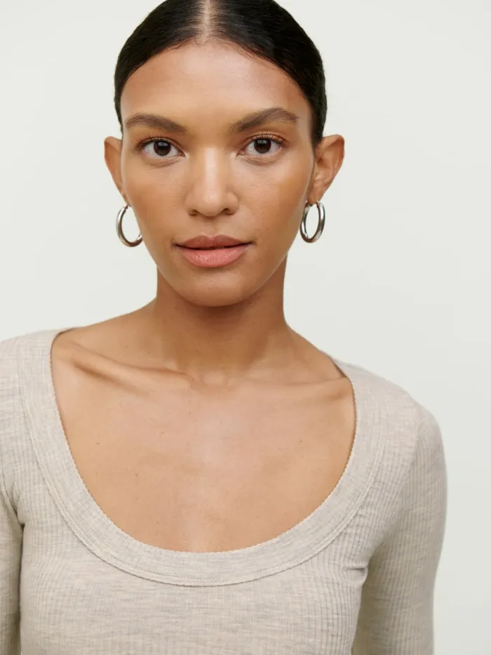 Reformation Tops Paige Knit Top Marble 8211 Women
