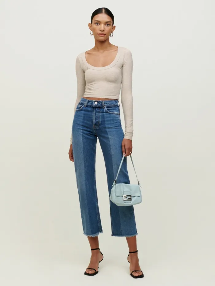 Reformation Tops Paige Knit Top Marble 8211 Women