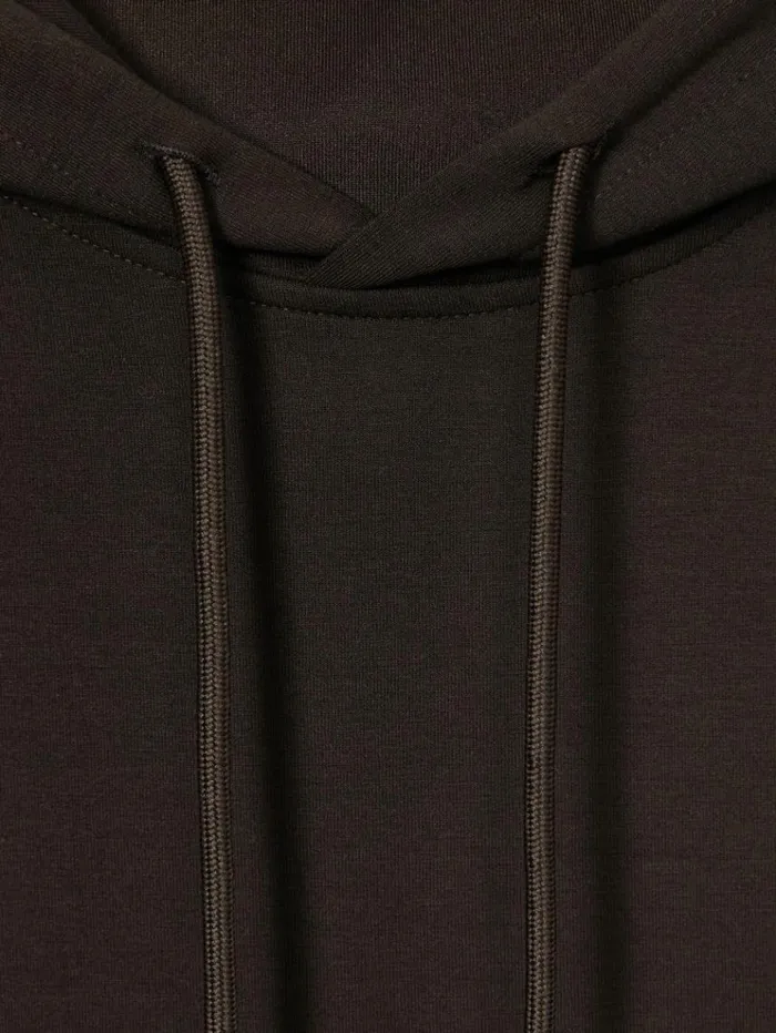 REISS Sweats Hoodies and Joggers Men Interlock Jersey Hoodie Chocolate Brown