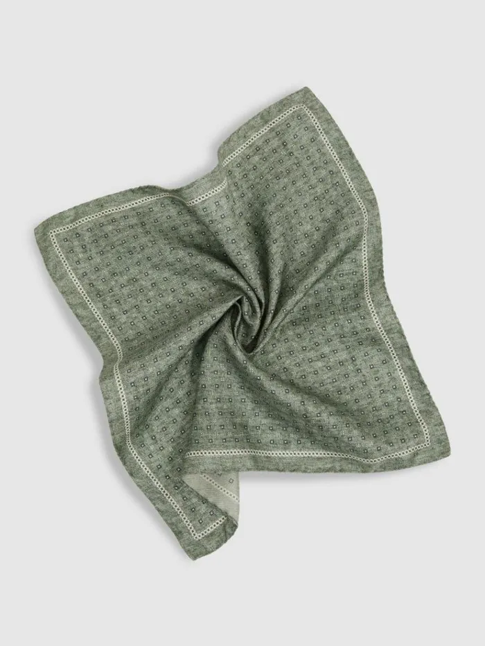 REISS Ties and Pocket Squares Men Reversible Silk Pocket Square Soft Sage