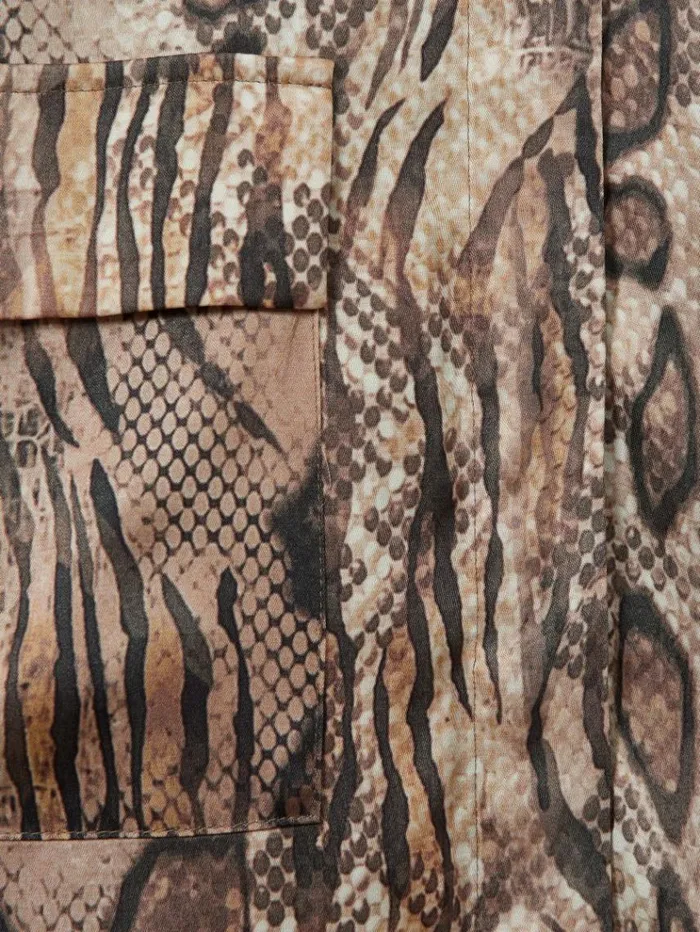 REISS Tops Women Snake Print Shirt Neutral