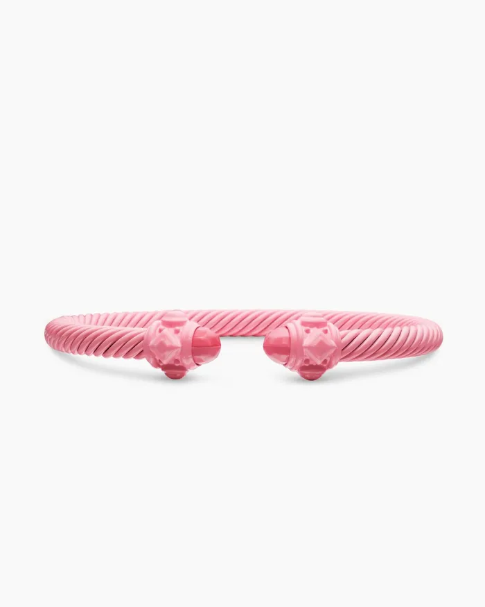 Renaissance Classic Cable Bracelet In Pink Aluminum 5mm Women David Yurman Cuff Renaissance Classic Cable Bracelet In Pink Aluminum 5mm Women David Yurman Cuff