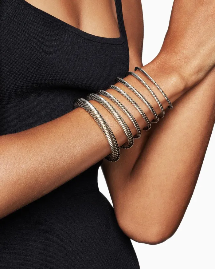 Renaissance Classic Cable Bracelet In Pink Aluminum 5mm Women David Yurman Cuff Renaissance Classic Cable Bracelet In Pink Aluminum 5mm Women David Yurman Cuff