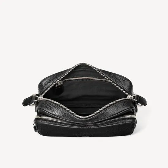 Reporter East West Messenger Bag Black Pebble Men Aspinal Of London Messenger Bags