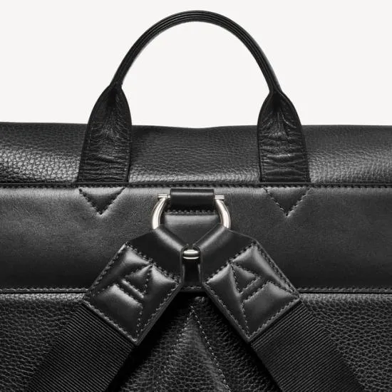 Reporter Leather Backpack Black Pebble Men Aspinal Of London Backpacks