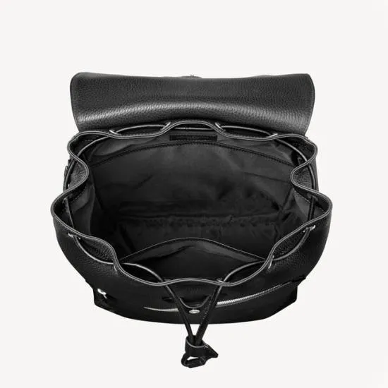 Reporter Leather Backpack Black Pebble Men Aspinal Of London Backpacks