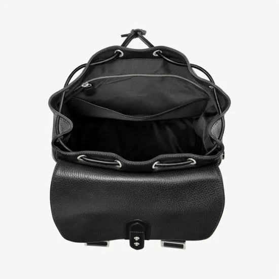 Reporter Leather Backpack Black Pebble Men Aspinal Of London Backpacks