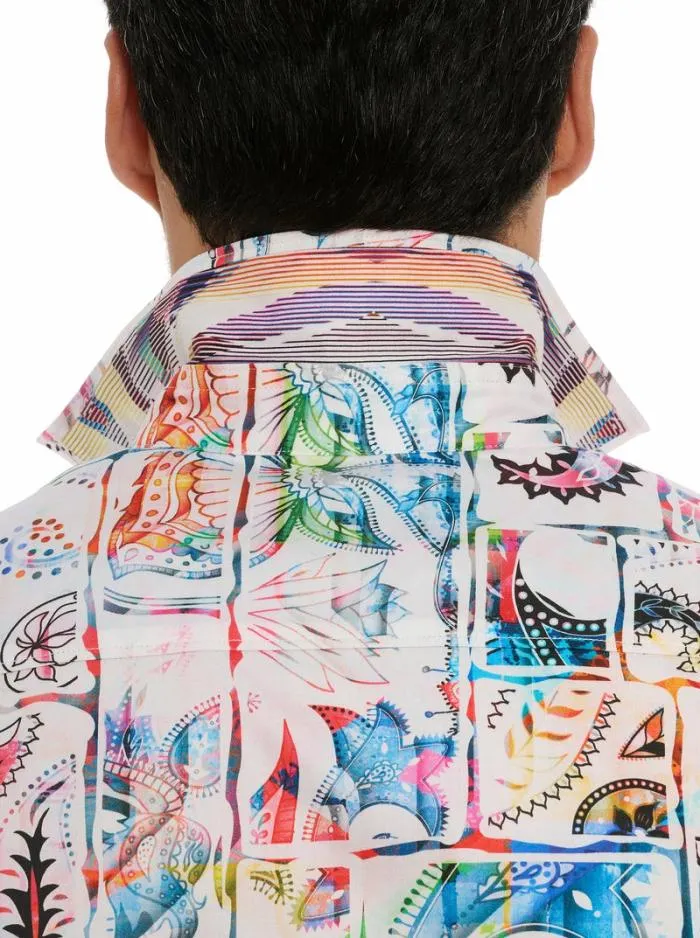 Robert Graham Button Down Shirts Men Belize Short Sleeve Button Down Shirt Big Multi