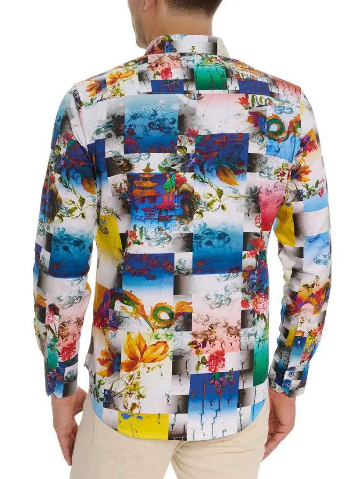 Robert Graham Button Down Shirts Men Koa Long Sleeve Button Down Shirt Multi