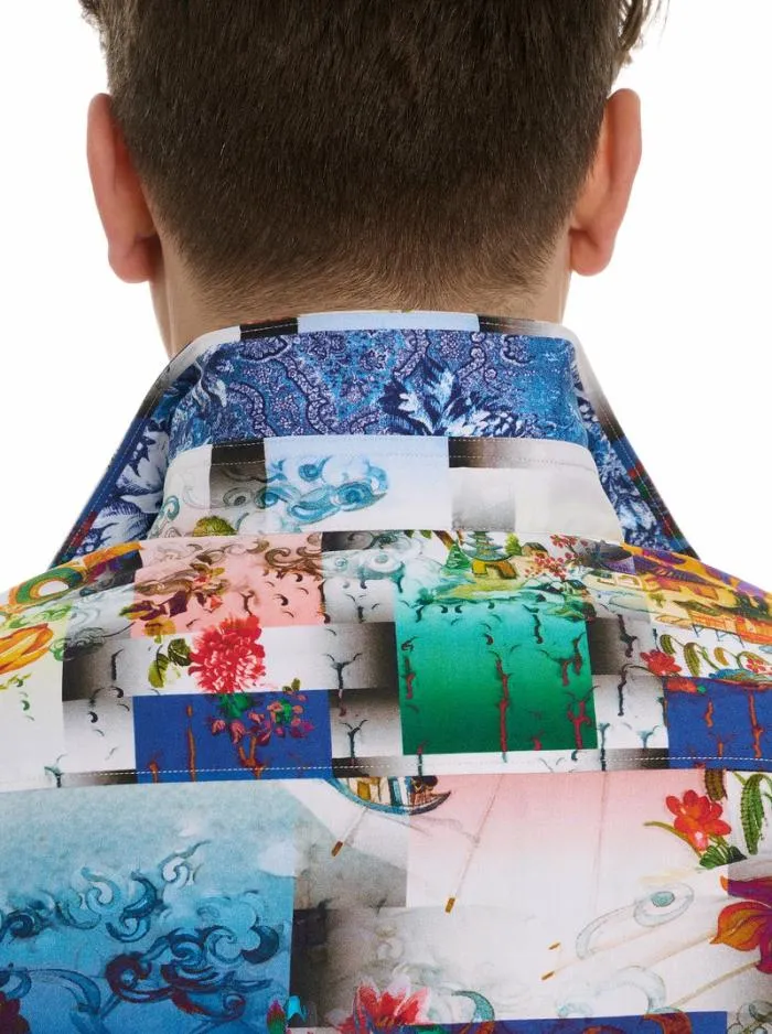 Robert Graham Button Down Shirts Men Koa Long Sleeve Button Down Shirt Multi