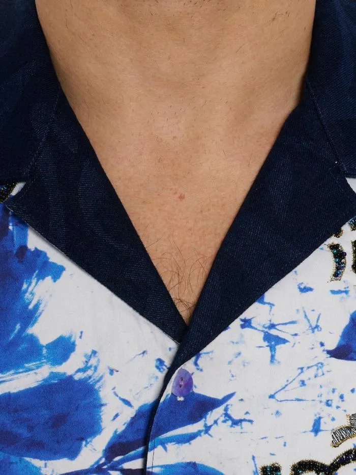 Robert Graham Button Down Shirts Men Limited Edition Blue Murro Long Sleeve Button Down Shirt Blue