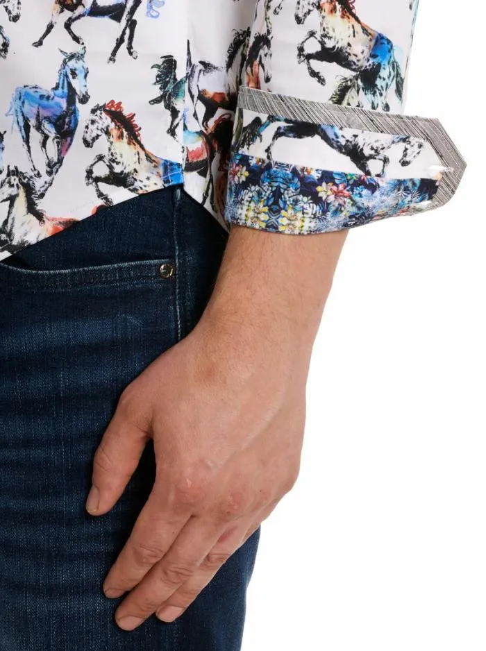 Robert Graham Button Down Shirts Men Thoroughbred Long Sleeve Button Down Shirt Multi