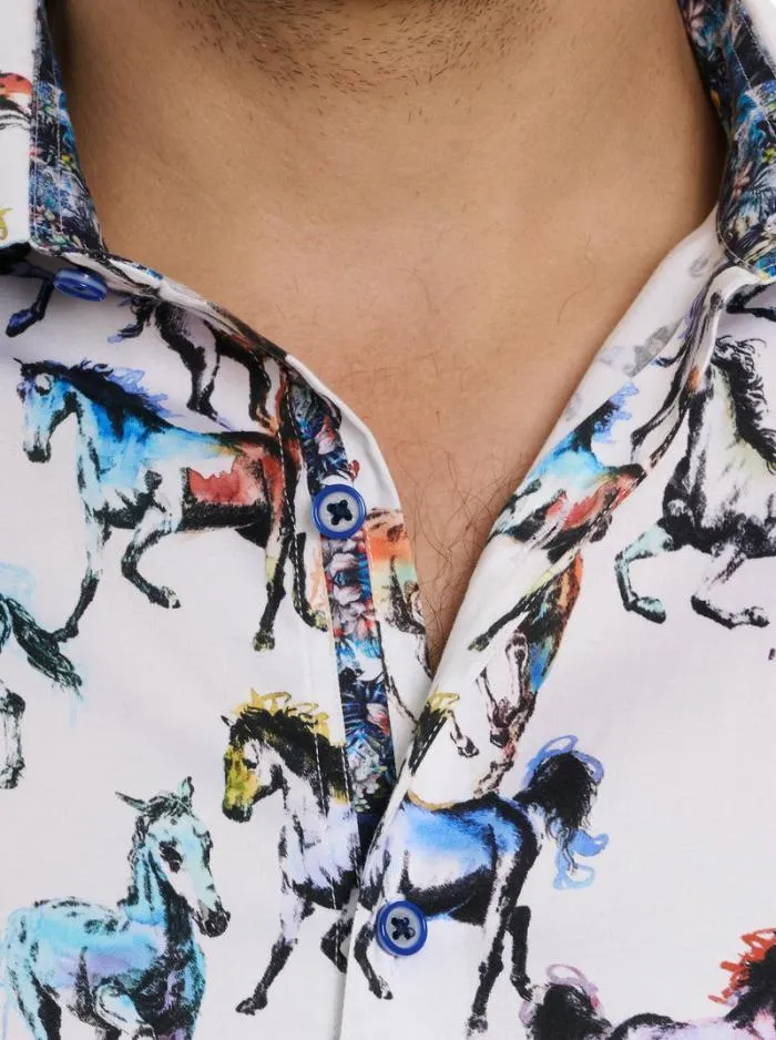 Robert Graham Button Down Shirts Men Thoroughbred Long Sleeve Button Down Shirt Multi