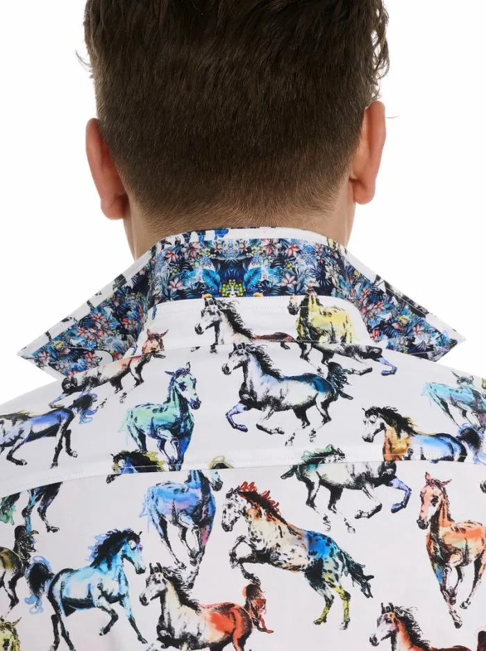 Robert Graham Button Down Shirts Men Thoroughbred Long Sleeve Button Down Shirt Multi