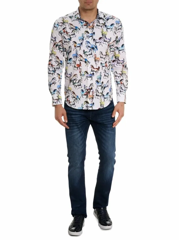 Robert Graham Button Down Shirts Men Thoroughbred Long Sleeve Button Down Shirt Multi