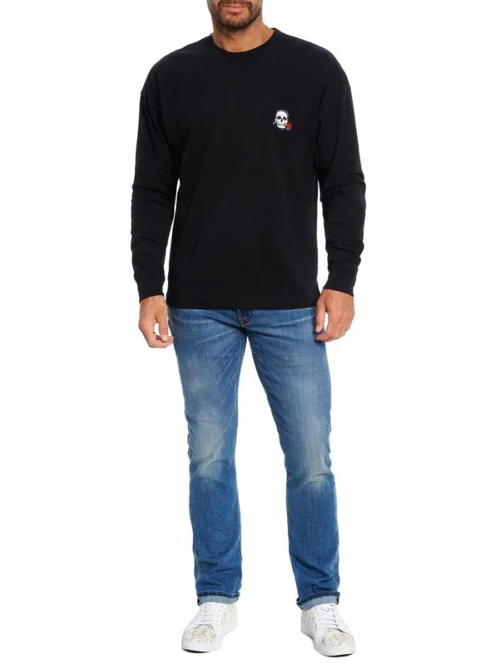Robert Graham Sweaters and Knits Men Las Vegas Long Sleeve TShirt Black