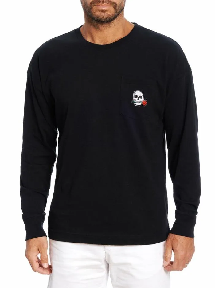 Robert Graham Sweaters and Knits Men Miami Long Sleeve TShirt Black