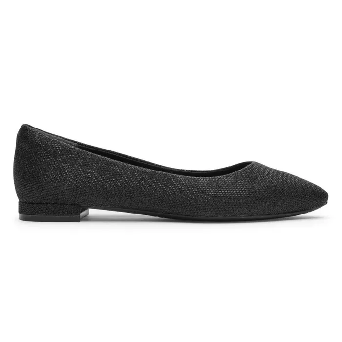 Rockport Flats Women Total Motion Adelyn Ballet Flat Black Glam Rockport Flats Women Total Motion Adelyn Ballet Flat Black Glam