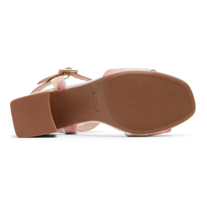 Rockport Heels Women Oh Joy 8211 Farrah 2Strap Heel Pink Painterly