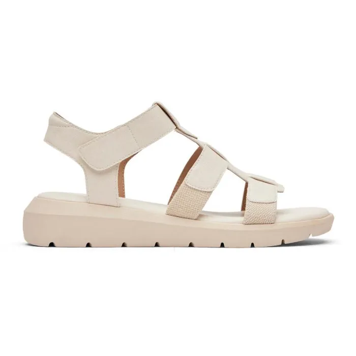 Rockport Sandals and Wedges Women Abbie TStrap Sandal Vanilla