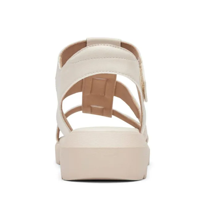 Rockport Sandals and Wedges Women Abbie TStrap Sandal Vanilla