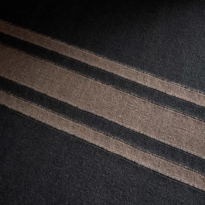 Rugs Runners House James Perse 35FT X 9FT Three Stripe Runner Anthracitemule