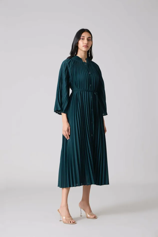 Scarlet Sage Dresses Erica Midi Dress 8211 Teal 8211 Women