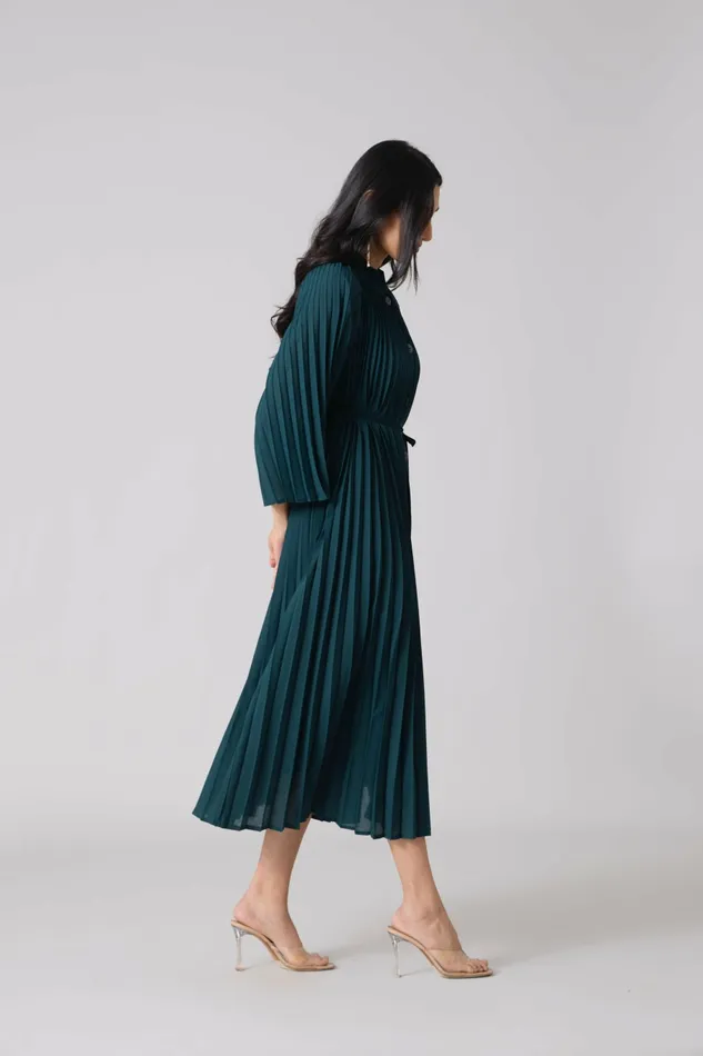 Scarlet Sage Dresses Erica Midi Dress 8211 Teal 8211 Women