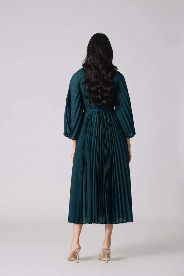Scarlet Sage Dresses Erica Midi Dress 8211 Teal 8211 Women