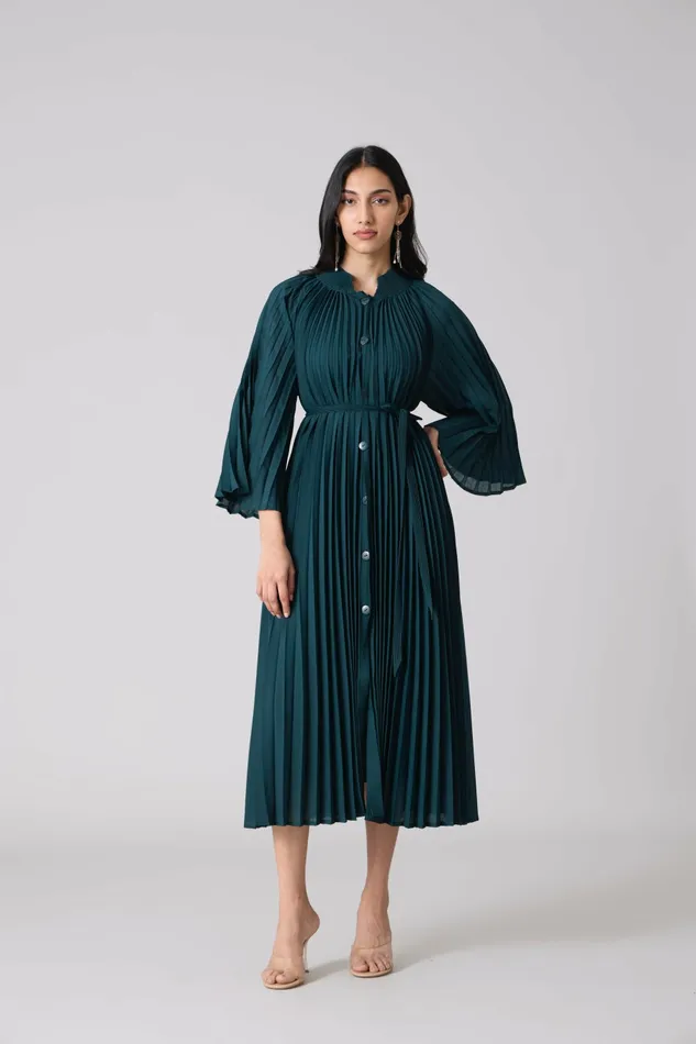 Scarlet Sage Dresses Erica Midi Dress 8211 Teal 8211 Women
