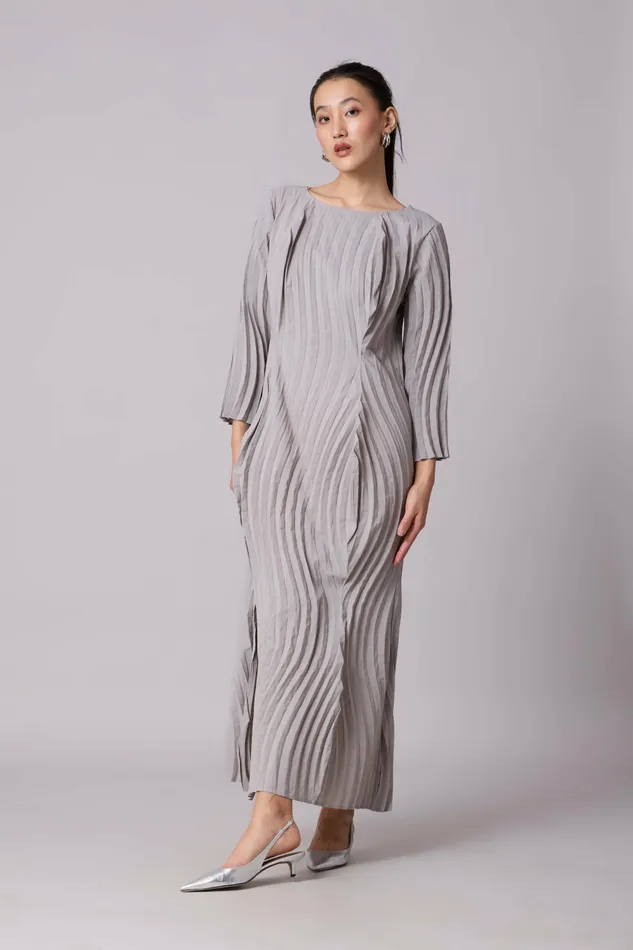 Scarlet Sage Dresses Imogen Dress 8211 Light Grey 8211 Women
