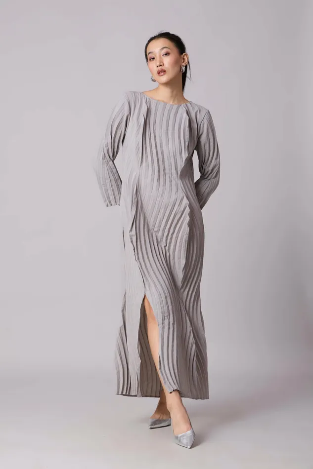 Scarlet Sage Dresses Imogen Dress 8211 Light Grey 8211 Women