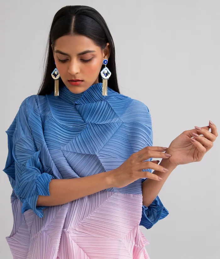 Scarlet Sage Gissa Bicalho Celeste Chain Tassel Earrings 8211 Blue and Royal Blue 8211 Women