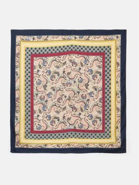 Scarves Women Joules Multi Square Silk Scarf