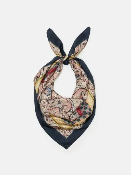 Scarves Women Joules Multi Square Silk Scarf
